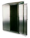 stainless steel cabinet - open